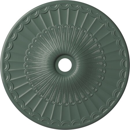 Ekena Millwork Galveston Ceiling Medallion (Canopies up to 4 3/4"), 36 5/8"OD x 3 5/8"ID x 2 3/8"P, Cloud Burst CM36GLCBF